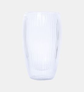 Double Wall Stripe Clear Glass Mug 2-piece Set - 350ml Double Wall Stripe Clear Glass Mug 2-piece Set - 350ml