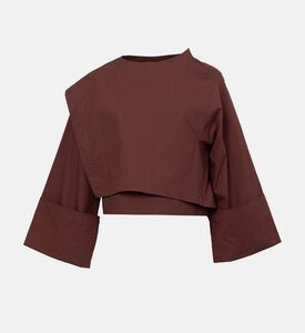 Eva Asymmetrical Cotton Poplin Blouse