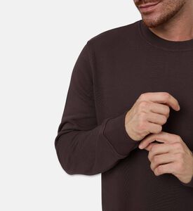 Samsoe Saotto Logo-embroidery Long-sleeve Sweatshirt, Model View