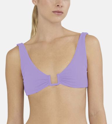 Uva Ribbed Polyamide Bikini Top