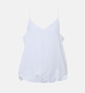 بلوزة بأشرطة رفيعة وقصة فضفاضة