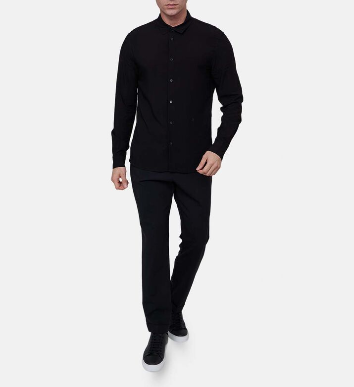 Embroidered Logo-detail Long-sleeve Shirt