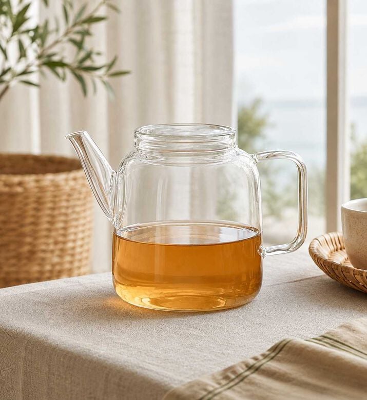 Gusta Fika Transparent Glass Teapot, Packshot View