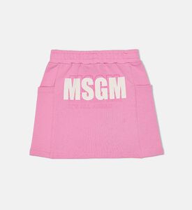 تنورة من قطن وصوف بطبعة شعار