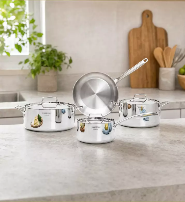 Tramontina Stainless Steel Casserole Cookware Set, Model View