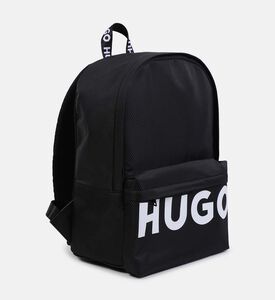 حقيبة ظهر بطبعة شعار بمقبض علوي