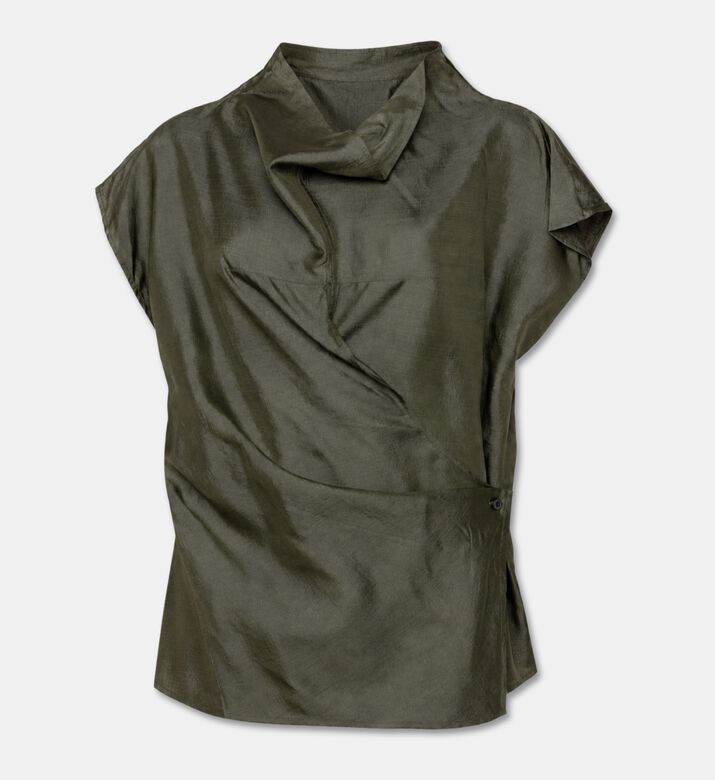 Soeur Kora Draped Cowl-neck Shirt, Packshot View