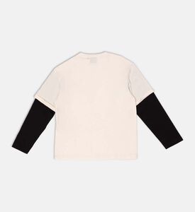 تيشيرت بأكمام متباينة بلوغو