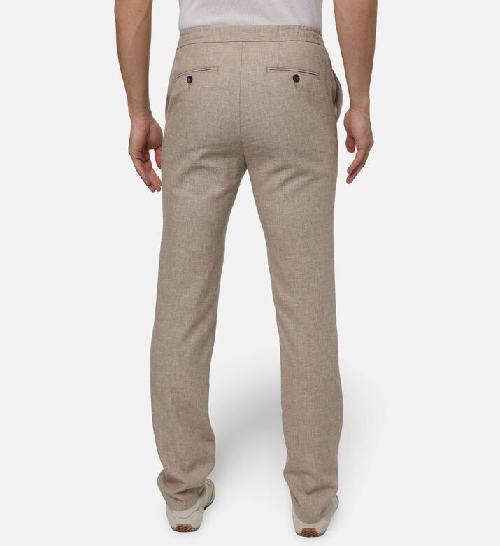 Pal Zileri Textured Tailored-fit Trousers, Model View