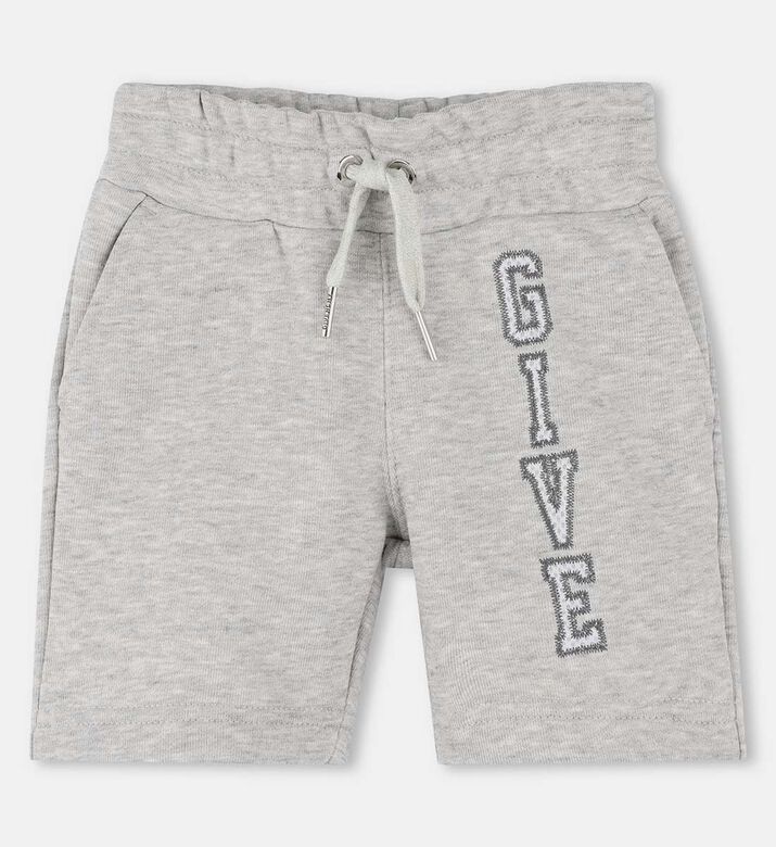 Embroidered Applique Fleece Shorts