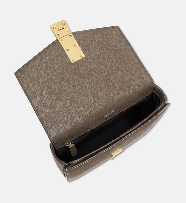 Demellier Vancouver Smooth Leather Cross Body Bag, Beige, Packshot View