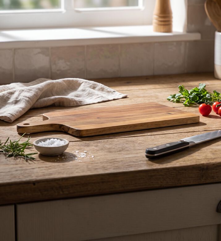 Estia Allure Cutting Board, Beige, 25-cm, Model View