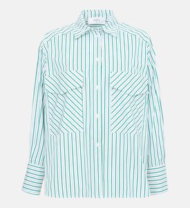 Patch-pocket Striped Cotton Shirt