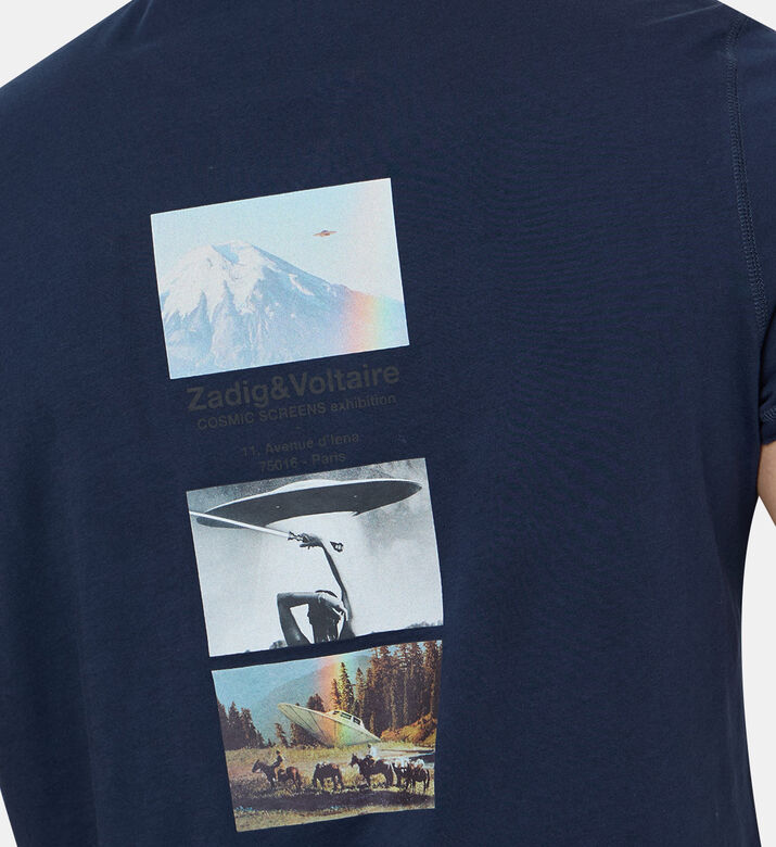 Monastir Photoprint Henley-collar T-shirt