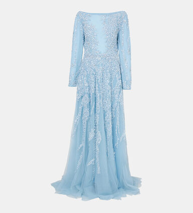 Tulle Patterned Embroideries Dress