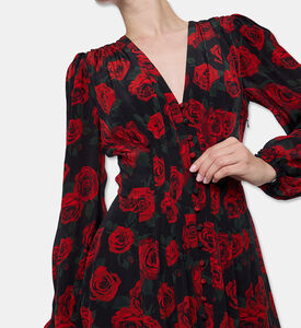 The Kooples All-over Floral-print Long-sleeve Dress, Model View