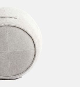 Light and Living Sibiu Textured Round Pouf, Grey, Packshot View