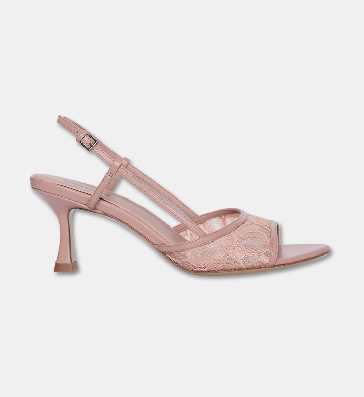 Lola Cruiz Alberta Lace Slingback Sandals, Nude, Eu-40, Packshot View