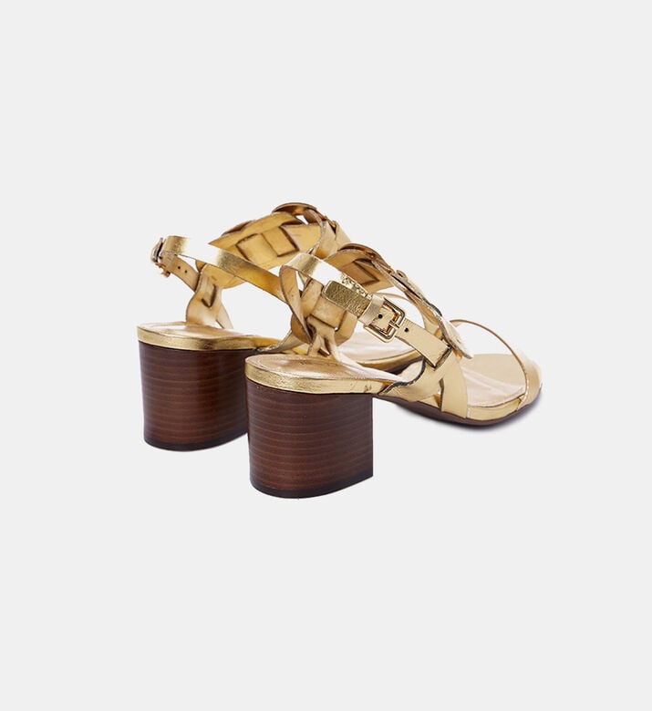 Leather Block Heel Sandals Leather Block Heel Sandals
