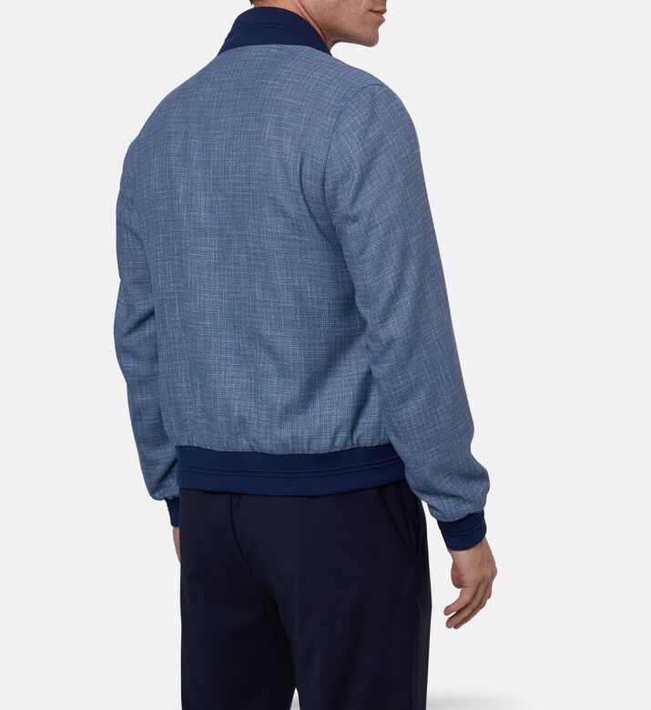 Pal Zileri Full-zip Front Straight-cut Bomber Jacket, Model View