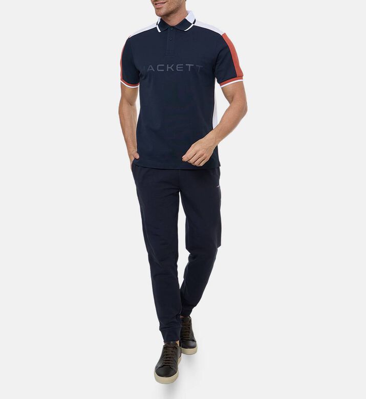 Hackett London Striped Regular-fit Polo Shirt, Model View Hackett London Striped Regular-fit Polo Shirt, Model View