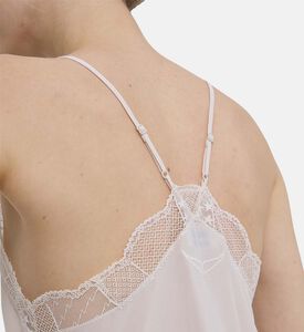 فستان كريستي بدون أكمام مزين بدانتيل