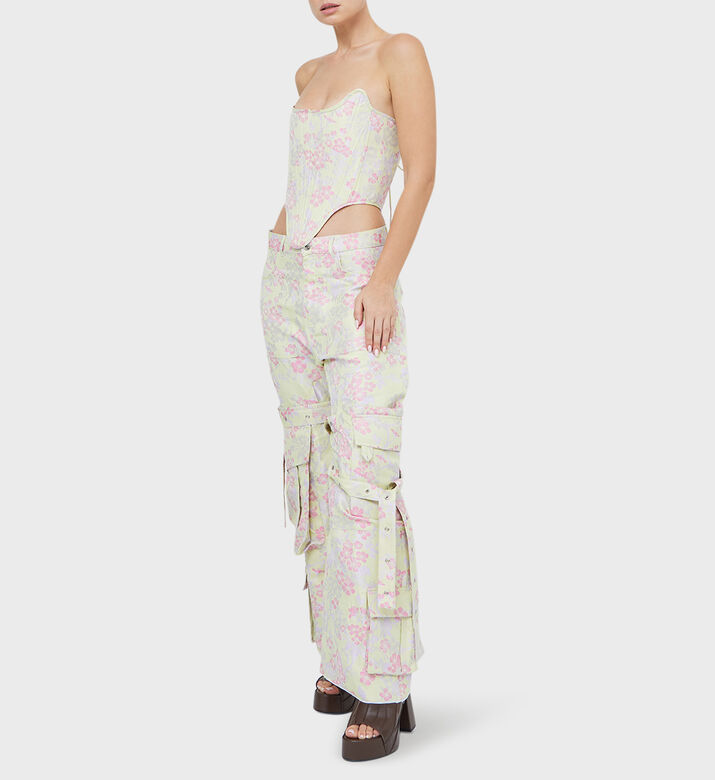 Brocade Wide-leg Cargo Pants Brocade Wide-leg Cargo Pants