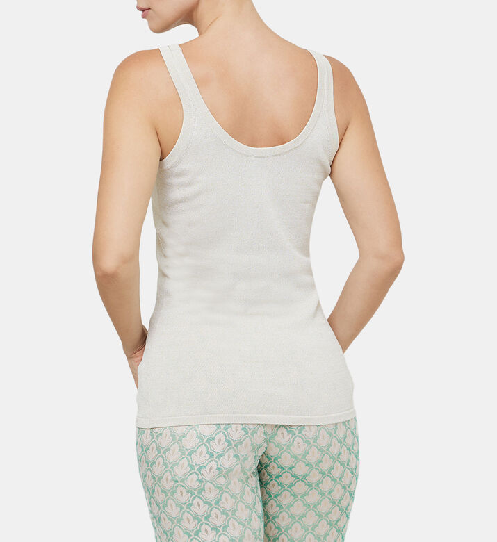 توب سيسيل بدون أكمام بخيوط لوركس ذهبية