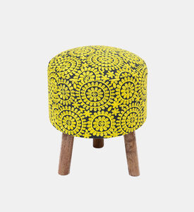 Home Deco and More Ethnic Embroidered Cotton Stool, Packshot View
