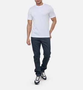 تيشيرت بياقة مستديرة قطن بتطريز شعار