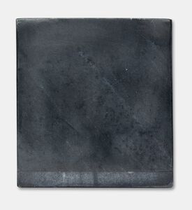 Home Deco and More Quadro Polished Marble Tissue Box, Grey, Packshot View