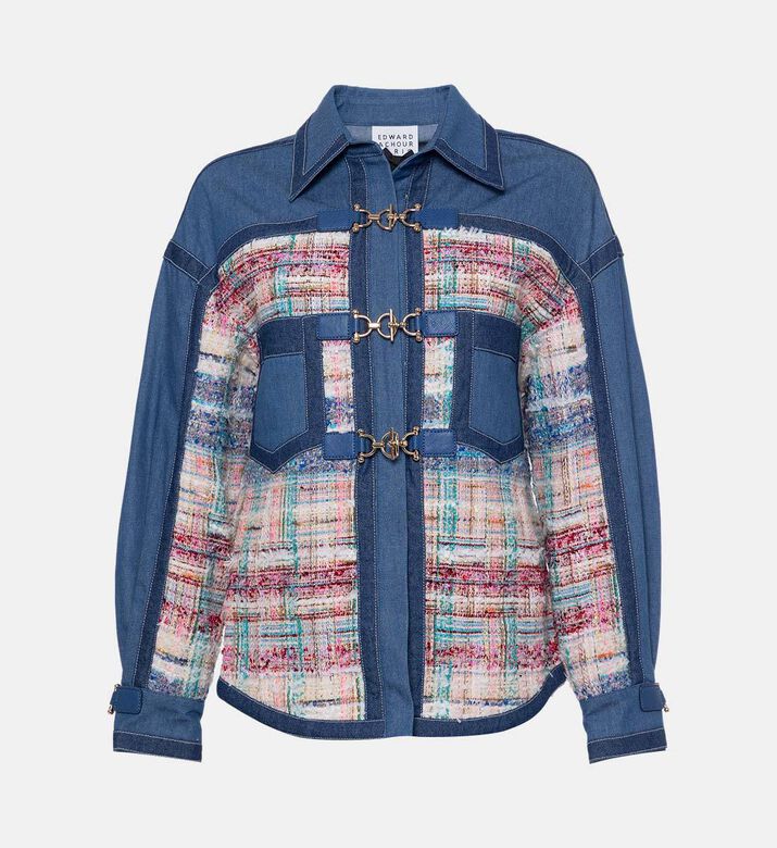 Edward Achour Paris Patchwork Buckle Jacket, Packshot View