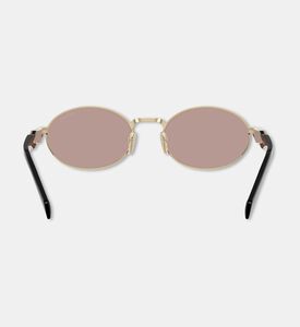 Prada Oval-shaped Metal Gold Frame Sunglasses, Packshot View
