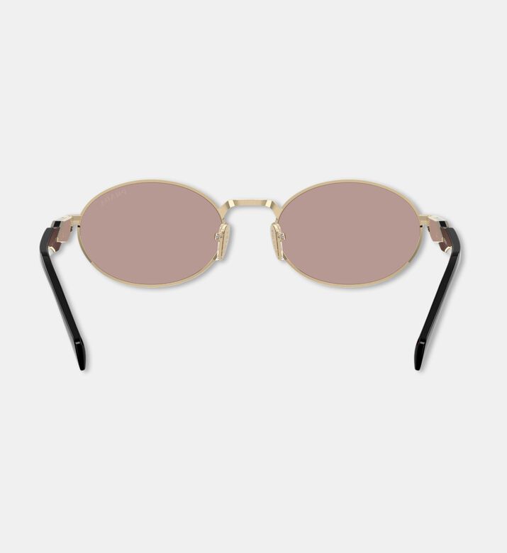 Prada Oval-shaped Metal Gold Frame Sunglasses, Packshot View