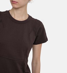 Seam-details Tailored Short-sleeve T-shirt