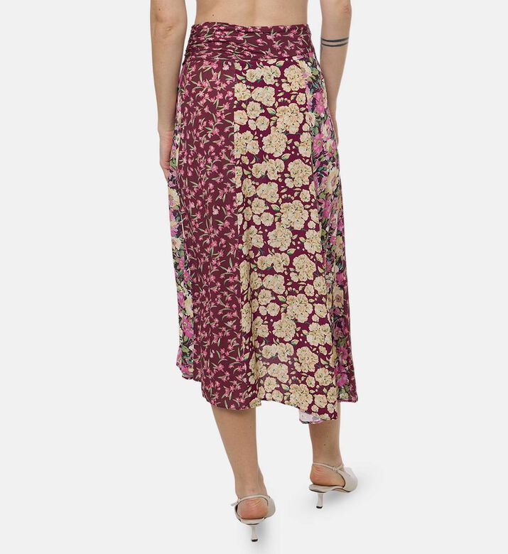 Ba and Sh All-over Floral-print Flared Skirt, Model View