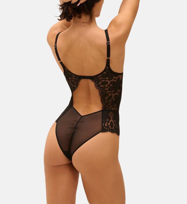 بودي سوت شبكي بأجزاء عظمية على طراز كورسيه