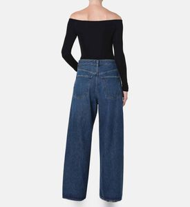 Agolde High Rise Wide-leg Denim Pants, Model View