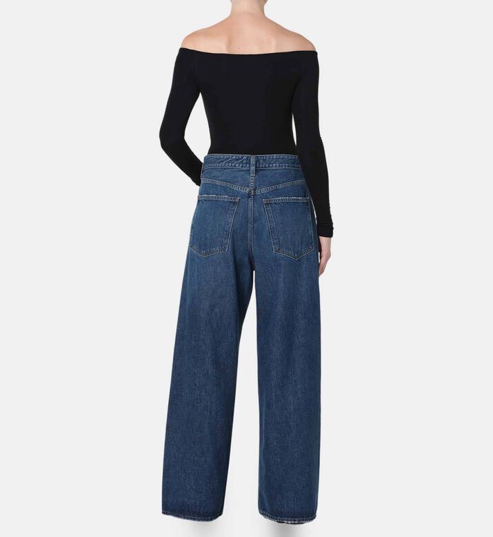 Agolde High Rise Wide-leg Denim Pants, Model View