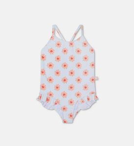 لباس سباحة بطبعة قلوب وأزهار