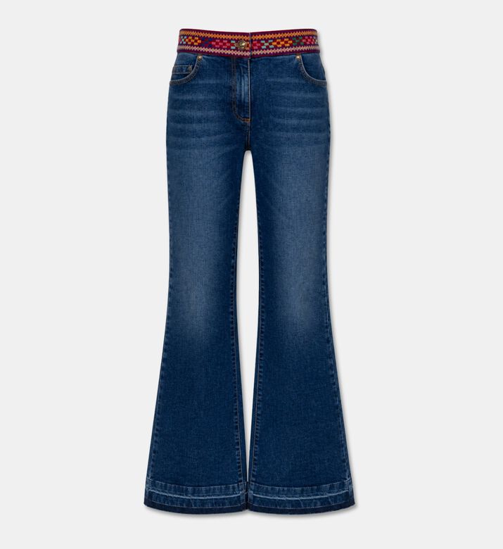 Luisa Spagnoli Embroidered Waistband Pants, Packshot View