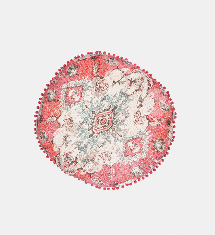 All-over Embroidered Pouf