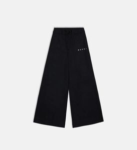 Elastic Waistband Wide-leg Trousers