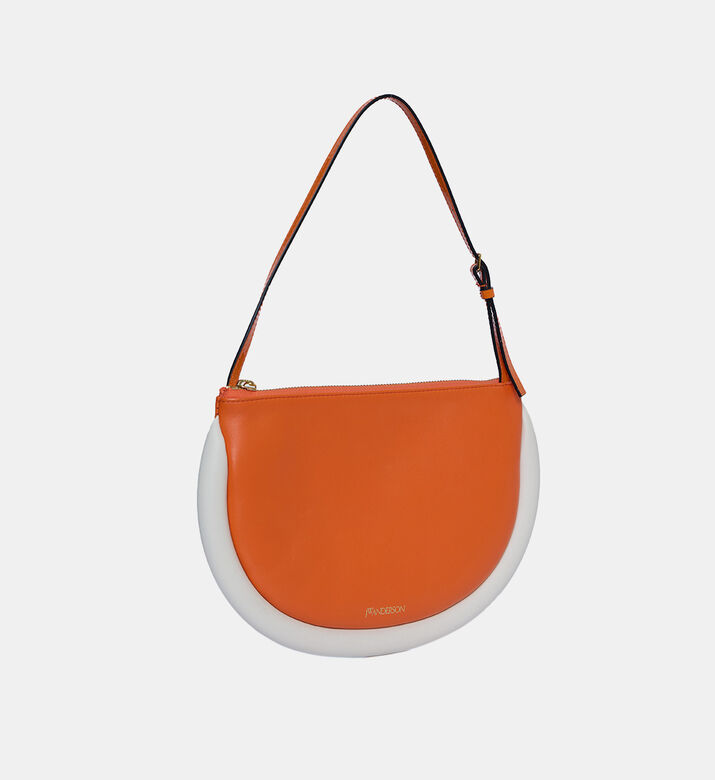 حقيبة كتف جلد بشكل قمر