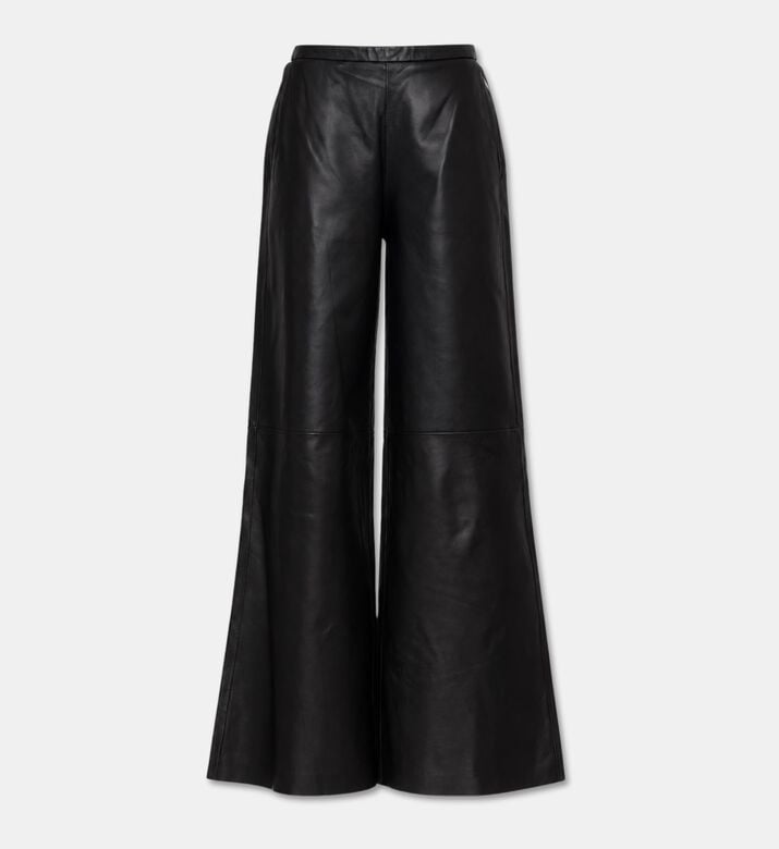 Forte-Forte Wide-leg Nappa Leather Pants, Packshot View