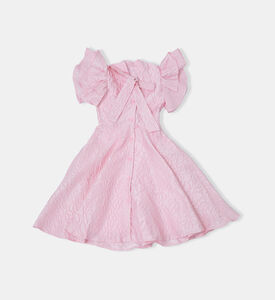 فستان واسع مطرز بأزهار