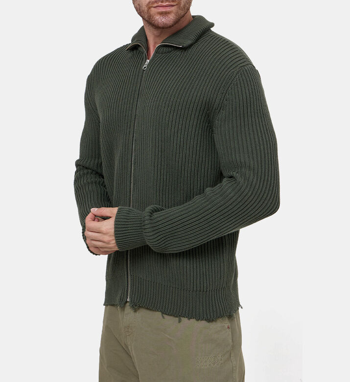 جاكيت قطن مضلع