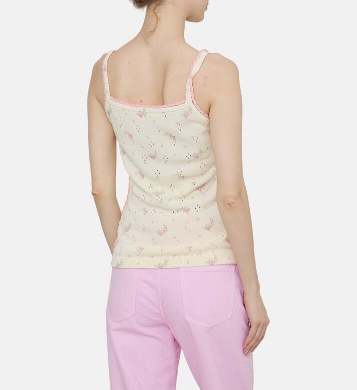 بلوزة مطرزة بنقشة أزهار