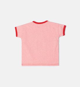 Bobo Choses Abstract Dog-print Contrast Ribbed Collar Short-sleeve T-shirt, Packshot View
