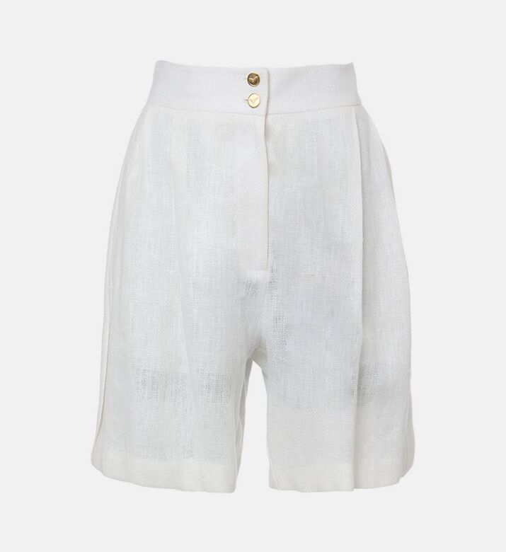 Savanna Linen Pleated Shorts, Packshot View Savanna Linen Pleated Shorts, Packshot View